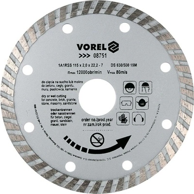 Diamantový kotouč 230 mm segment turbo 08755 vorel