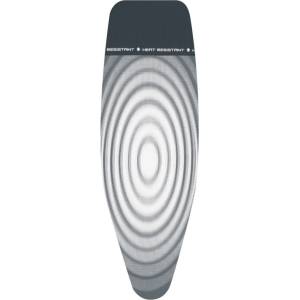 Brabantia Калъф за маса за гладене Brabantia D 90300168, 135x45 см, 2 мм, Топлоустойчива зона за ютия, Тъмносив/Бял (90300168)
