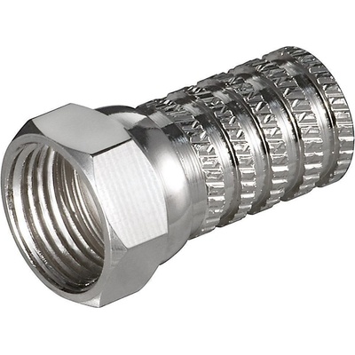 Goobay Skrutkovací F konektor 6,0 mm, medený-poniklovaný