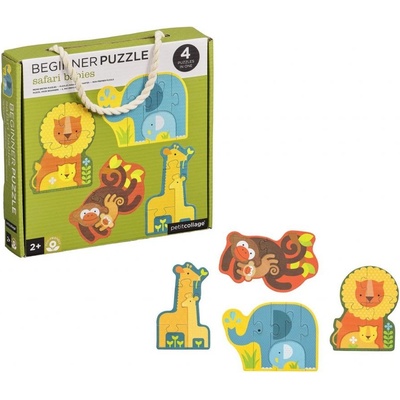 Petitcollage Prvé mláďatá Safari 18 dielov