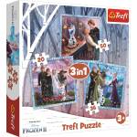 Trefl - Puzzle 3v1 The magical story: Disney Frozen - 1 - 39 piese
