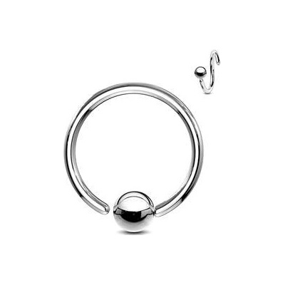 Šperky4U piercing kruh s kuličkou rozevíratelný K1001-12073