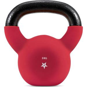 Yes4All WV6P Neoprene Coated Kettlebell, Strength Training Kettlebells - 8KG Red (WV6P)