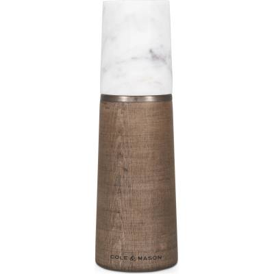 Мелничка за сол Cole & Mason - Marble, 18.5 х 6 cm, дърво и бял мрамор (Cole & Mason H 322224)