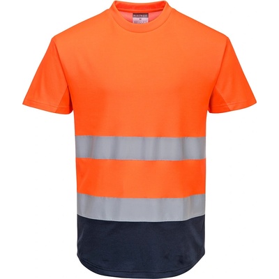 Portwest C395 Dvojfarebné Mesh tričko Orange/Navy M