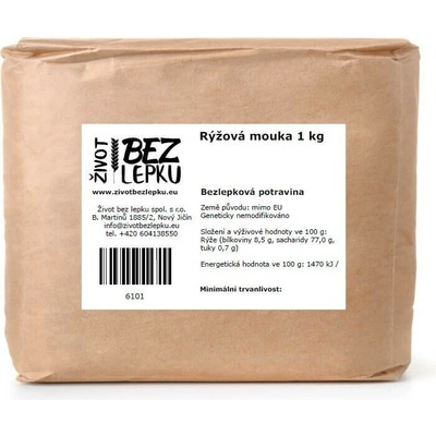 Život bez lepku Ryžová múka polohrubá 1 kg