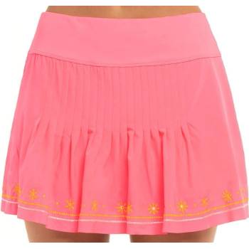 Lucky in Love Embroidery Long Stitch Around Skirt neon pink