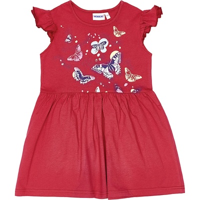 Winkiki dievčenské šaty WKG 91351, červená
