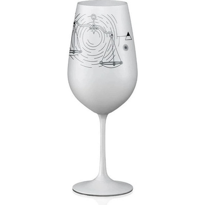 Crystalex sklenice Zvěrokruhy Váhy bílá 550 ml