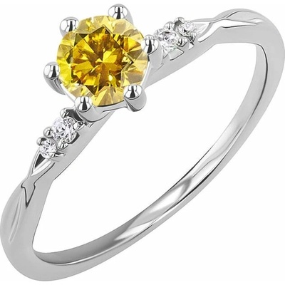 Eppi Zásnubní prsten ze zlata s certifikovaným lab grown diamantem Mileva R49035