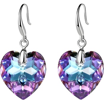 HARAHU Обеците Beautiful Heart - Лилава KP29814 (29814)