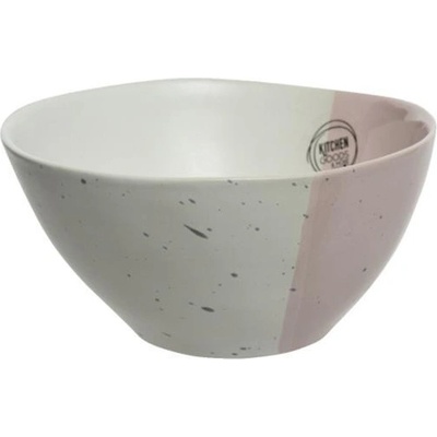 Edelman Miska kulatá kameninová Kitchen Goods bílo růžová 15 cm