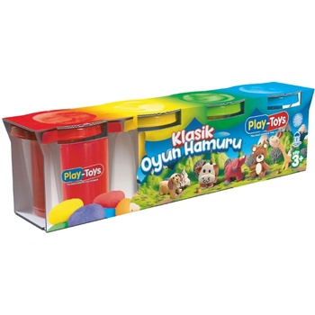 Play-Toys Комплект моделин Play-Toys - Класически цветове, 400 g (4759)