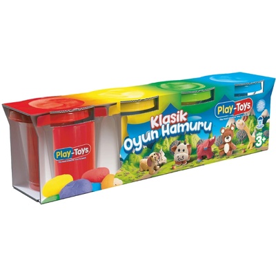 Play-Toys Комплект моделин Play-Toys - Класически цветове, 400 g (4759)