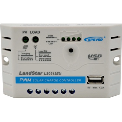 EPEVER Regulátor nabíjania PWM EPEVER LS0512EU 12V 5A s USB