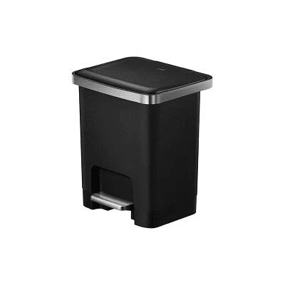 EKO-Europe Кош за отпадъци EKO HANA II с педал (15 л) - черен (EKO 638815 - Black)
