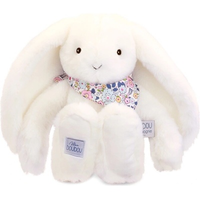 Doudou et Compagnie Paris Doudou zajačik so šatkou biely 35 cm