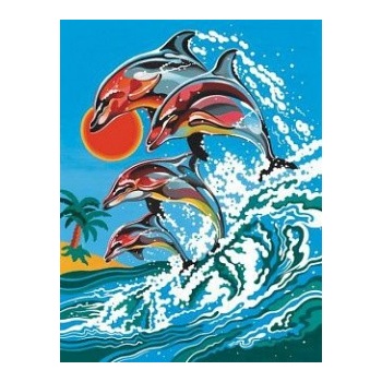 Malování podle čísel Delfíni