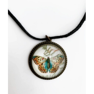 Fashion Jewelry Náhrdelník oranžový motýlek 1-lo087