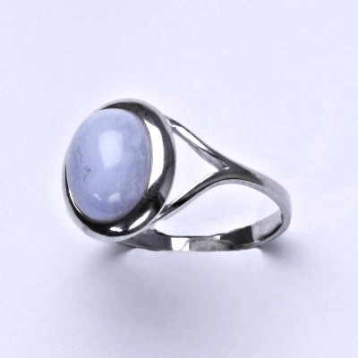 Čištín Zlatý prsten bílé i žluté zlato přírodní chalcedon T 1453