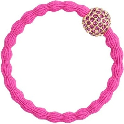 By Eloise London Bling Charms Disco Ball стилен ластик за коса и гривна в едно цвят розов