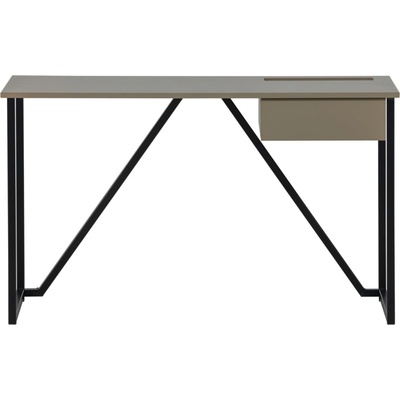 Woood Hnědošedý dřevěný pracovní stůl New Julius 126 x 53 cm