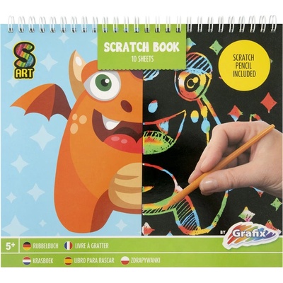Grafix Книжка за издраскване Grafix - Чудовище, 10 листа (6606080067)