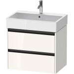 Duravit Ketho. 2 - Шкафче за умивалник 55x68x46 см, 2 чекмеджета, лъскаво бяло K25276022220000 (K25276022220000)