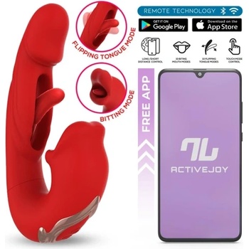 INTOYOU Вибратор с подвижен "пръст" и език и App Mouty