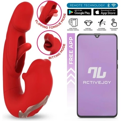 INTOYOU Вибратор с подвижен "пръст" и език и App Mouty