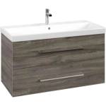 Villeroy & Boch Avento - Шкафче за умивалник, 98x51x45 см, 2 чекмеджета, Stone Oak A89200RK (A89200RK)
