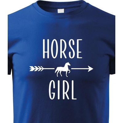 dětské tričko Horse girl modrá
