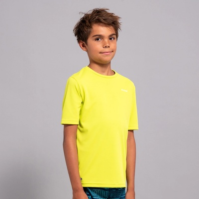 Olaian detské tričko do vody s UV ochranou a krátkym rukávom zelené