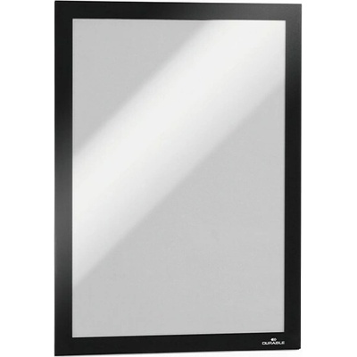 Durable Duraframe A4, 2 ks, čierny samolepiaci informačný rámček 487201