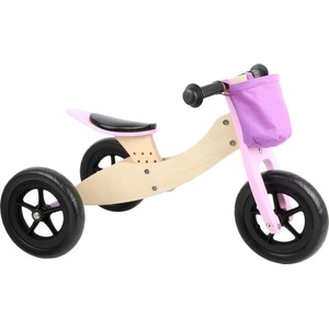 Legler Small Foot Дървено балансиращо колело Maxi 2 в 1 розово (LE11611)