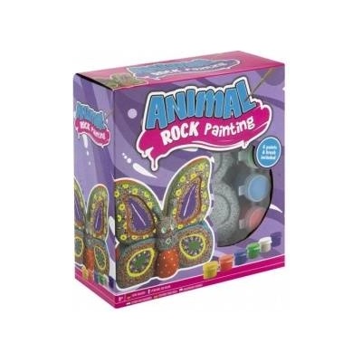 Grafix Rock painting Butterfly, 12 cm + 6 paints and pedzel
