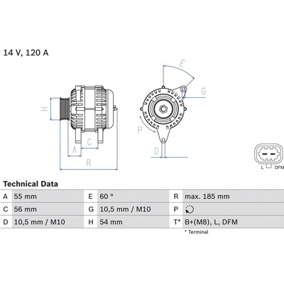 Alternátor BOSCH 0 986 082 380