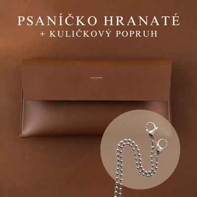 Wood Style psaníčko Hranaté Kuličkový Hnědé