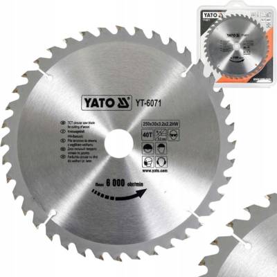 VIDIOVÝ KOTOUČ 250X40TX30 MM YT-6071 YATO