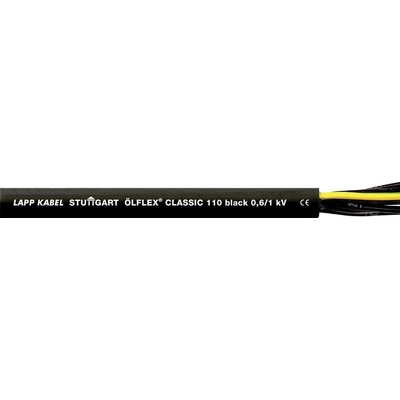 Lapp CLASSIC BLACK 110 1120360/1 riadiaci kábel 4 G 4 mm² 1m čierna