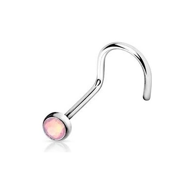 Šperky4U zahnutý piercing do nosu opalit N01046-P