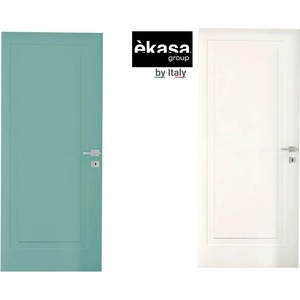èkasa group Интериорна врата с каса EKASA LIGHT 80×210×12 см - Дясна, Магнитна брава, Двуцветна Laguna Blue/Bianco (LI-803/LAGUNA/BIAN)