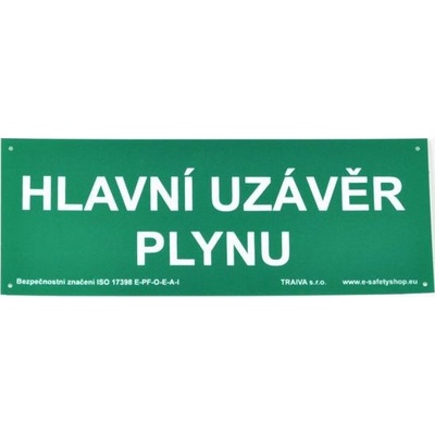 Traiva s.r.o Hlavní uzávěr plynu Verze: Plast 210 x 80 mm tl. 0.5 mm - Kód: 00326