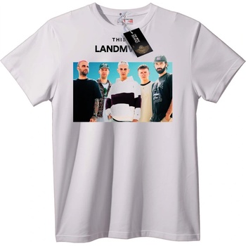 NOONEBRAND Тениска The Landmine Band - 2XL, White
