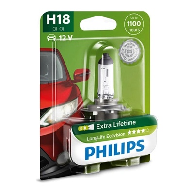 Philips Крушка, фар за дълги светлини PHILIPS H18, 12V, 65W, 1700lm, 1 бр