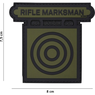 Gumová nášivka 101 Inc Rifle Marksman - olivová