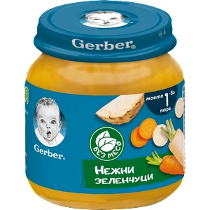 Nestle Пюре Nestle GERBER - Нежни зеленчуци, 125 g (6810)