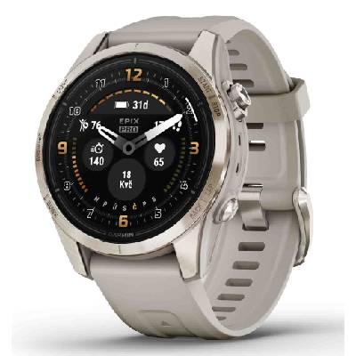 Garmin Epix PRO (Gen 2) Sapphire 42mm Soft Gold / Light Sand Band 010-02802-11