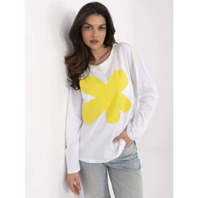 Blouse MI-BZ-M6169.03-white-yellow šedá Italy Moda