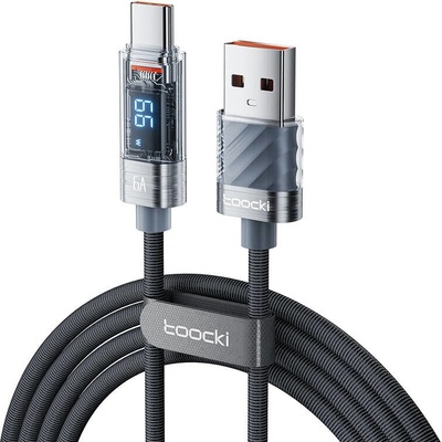 Toocki Кабел Toocki, USB-A към USB-C, 1m, 66W, сив (TXCTZX0G)